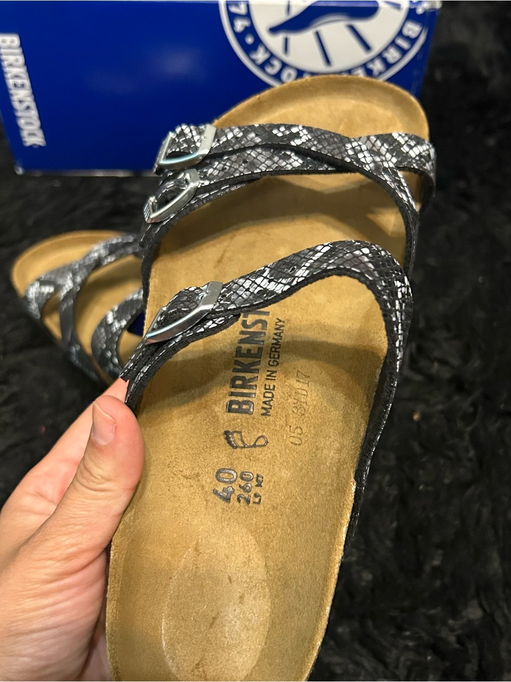 BIRKENSTOCK Franca snake skin print Python gladiator sandals shoes eur 40 new - Picture 3 of 9